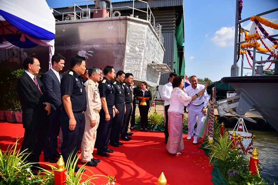 พิธีปล่อยเรือตรวจการณ์ทางทะเล “ศุลกากร 807” ลงน้ำ
